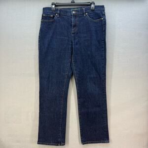LRL Lauren Jeans Co Women's Size 10 Dark Blue Classic Straight Preppy Normcore